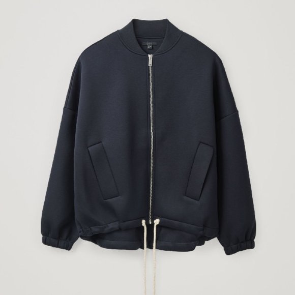COS Jackets & Blazers - COS Women Scuba Bomber Jacket in Black, size M